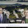 Finanzminister Magnus Brunner (ÖVP) und Klimaministerin Leonore Gewessler (Grüne) sind sich beim Umgang mit CO₂-Speicherung nicht einig. Im Hintergrund: Die Anlage &quot;Orca&quot; filtert in Island seit 2021 CO₂ aus der Luft