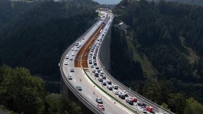Die Brennerautobahn auf der österreichischen Seite