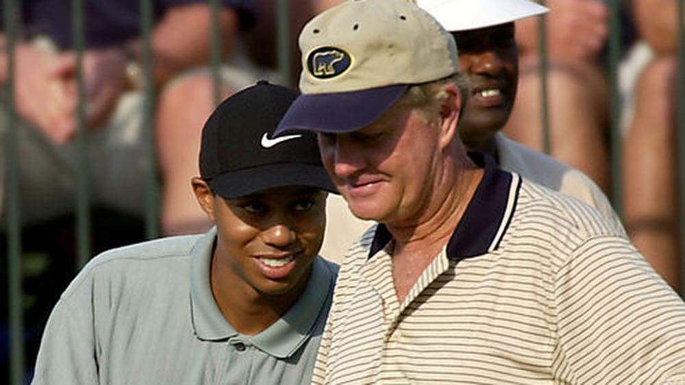 Zwei Stars unter sich: Tiger Woods (links) und Jack Nicklaus