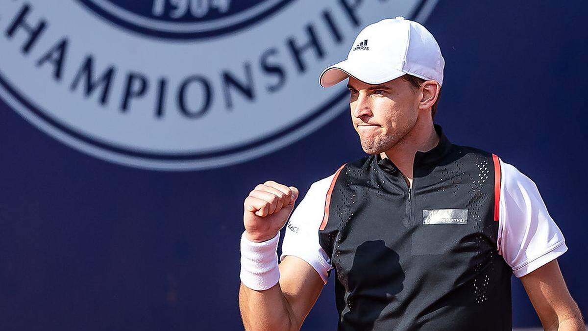 Dominic Thiem jubelt: Zum dritten Mal Halbfinale in Kitzbühel nach einem Kampfsieg 