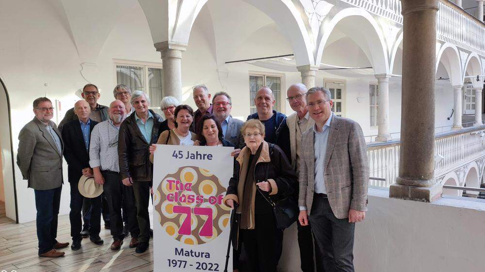 Bürgermeister Martin Kulmer empfing die Matura-Jubilare im Rathaus