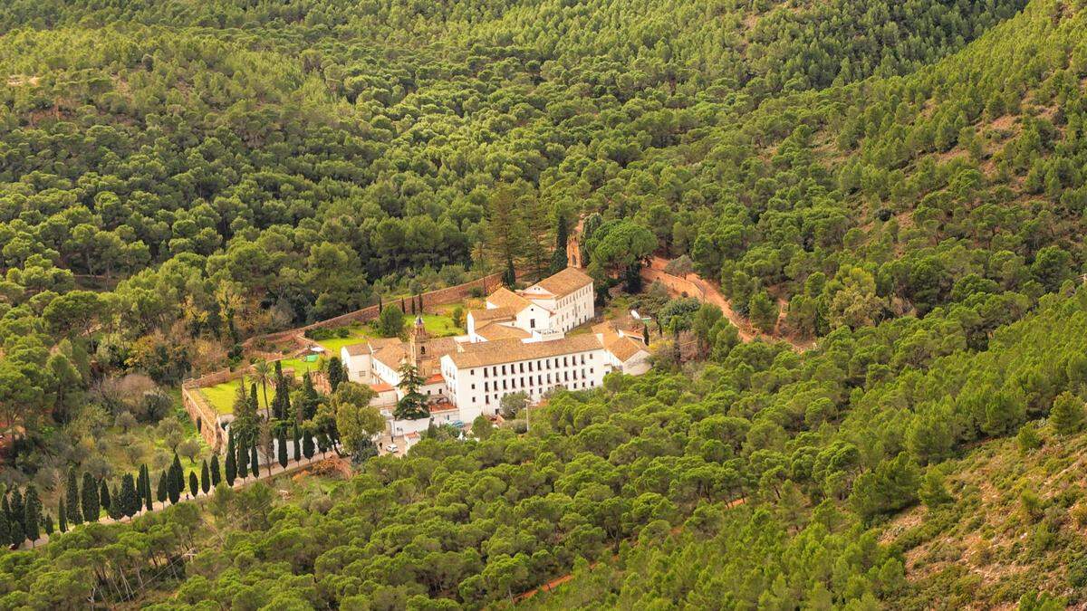 Blick auf das Kloster  Santo Espíritu del Monte in Gilet nahe Valencia