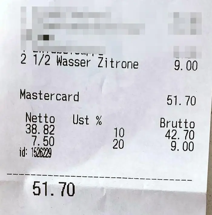 9 Euro für einen Liter Leitungswasser mit Zitrone zahlten zwei Kärntner