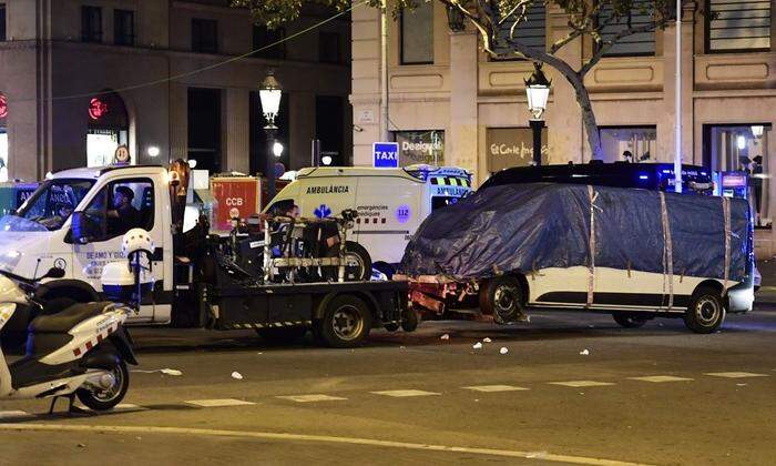 Der Wagen, mit dem der Attentäter in die Menschenmenge fuhr.