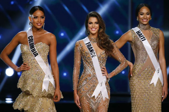 Auf Platz zwei und drei kamen "Miss Haiti" und "Miss Kolumbien".