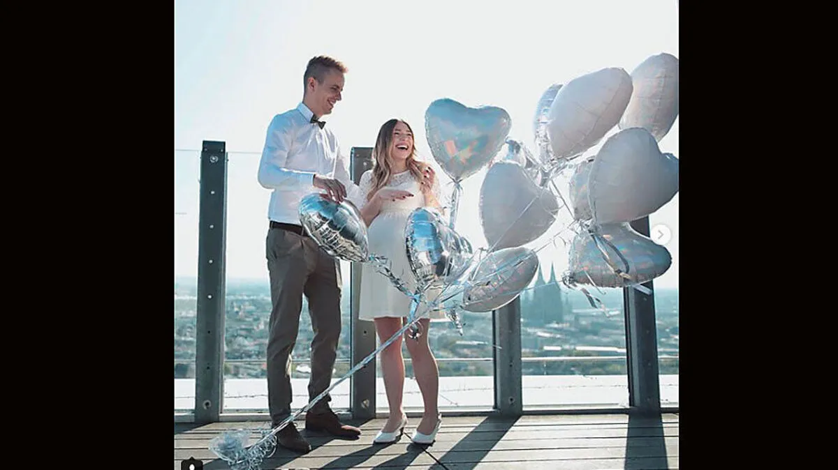 Bibi und Julian bei ihrer Hochzeit