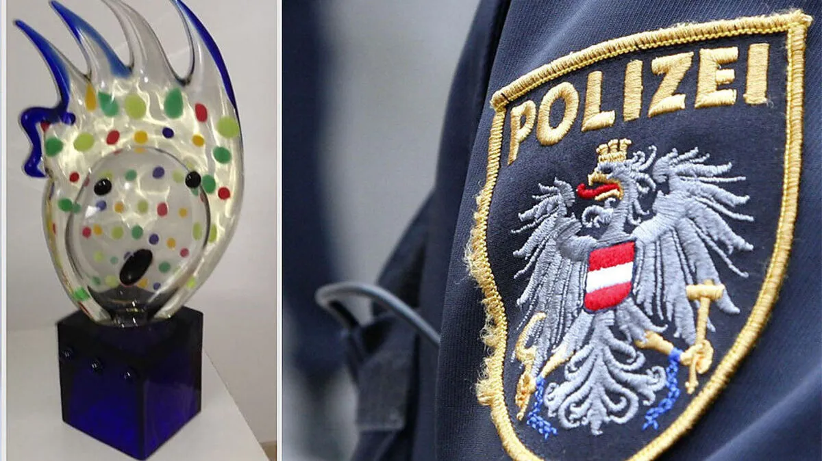 Die Polizei fahndet nach einem unbekannten Täter, der diese Skulptur der Künstlerin Kiki Kogelnik gestohlen hat