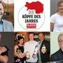Die Nominierten in der Kategorie "Gastgeber": Bernhard Langer, Anneliese Freiheim und Karin Haller, Werner Goach, Gerlinde, Gerald und Martin Hochstrasser sowie Ronald Hohl (im Uhrzeigersinn)