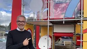 Franchisenehmer Dietmar Kuhn vor dem künftigen Playland