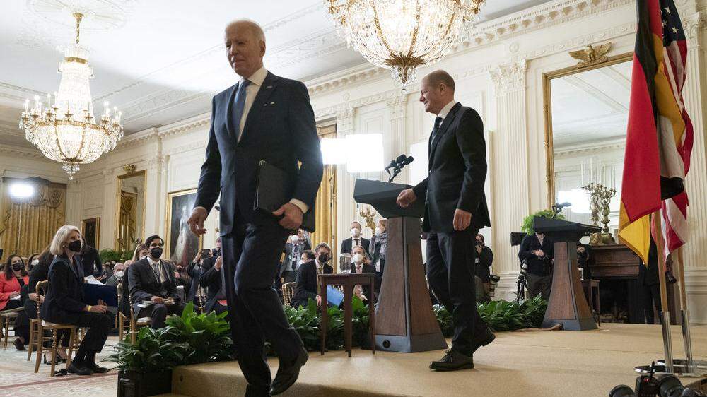 Olaf Scholz ist auf USA-Besuch bei Präsident Joe Biden