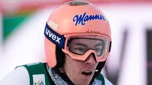 Stefan Kraft | Stefan Kraft, of Austria, reacts after his second round jump at the second stage of the Four Hills ski jumping tournament in Garmisch-Partenkirchen, Germany, Thursday, Jan. 1, 2026. (AP Photo/Matthias Schrader)