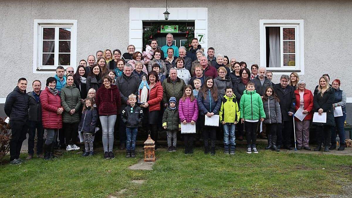 Letzte Station des Herbergsuchen 2019  beim Krobathhaus 