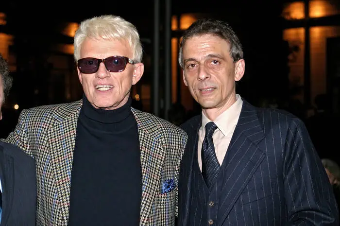 Sänger Heino mit seinem Sohn Uwe anlässlich der ARD-Fernsehshow „Heino - Die Show“ 2005 