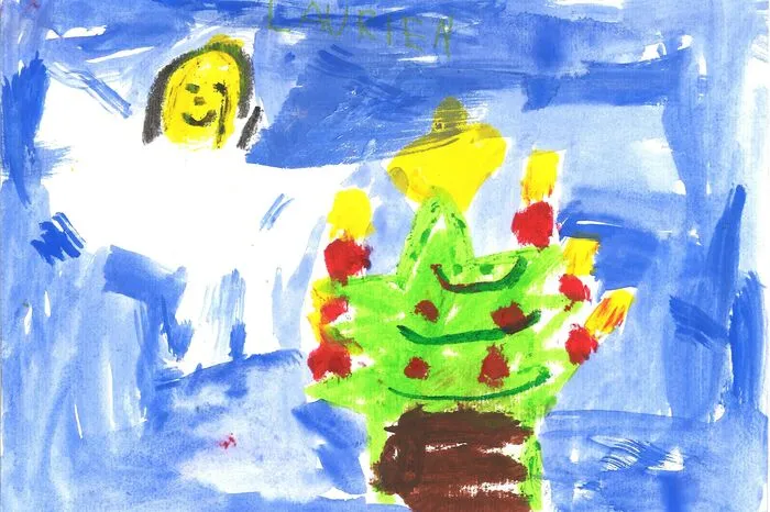 Den Adventkalender eröffnet am 1. Dezember das Christkind mit dem leuchtenden Christbaum.