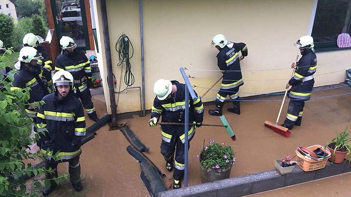 Stark betroffen vom Unwetter war unter anderem die Gemeinde St. Paul 