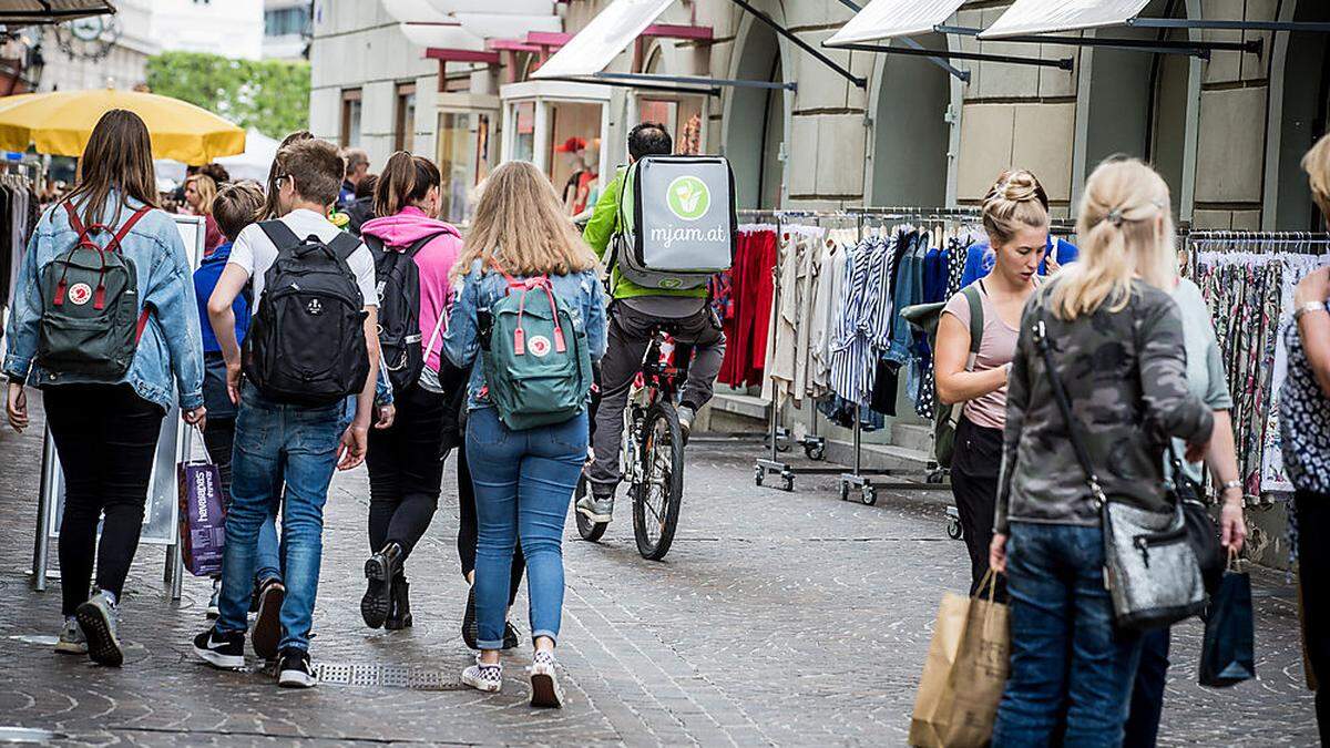 In der Wiener- und Kramergasse wird man bald das Rad nur mehr schieben dürfen