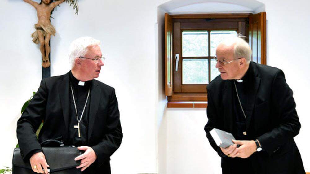 Franz Lackner (links) folgt Christoph Schönborn als Vorsitzender der Bischofskonferenz nach
