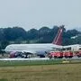 Fahrwerk einer Boeing-Maschine fing Feuer