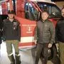Vor dem neuen Fahrzeug: Landtagsabgeordneter Luca Burgstaller, Kommandant Gerd Beneke, Vizebürgermeister Günter Pernul und Kommandant-Stellvertreter Christian Umfahrer (von links)