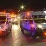 Image taken from a video showing ambulances and rescue teams staffers outside an immigration center in Ciudad Juarez, Mexico, Tuesday, March 28, 2023. At least three dozen migrants have died in a fire at an immigration detention center in northern Mexico near the U.S. border, according to a newspaper report. Images from the scene showed rows of bodies lying under shimmery silver sheets outside the facility in Ciudad Juarez, across from El Paso, Texas. Ambulances, firefighters and vans from the morgue could also be seen. (AP Photo)
