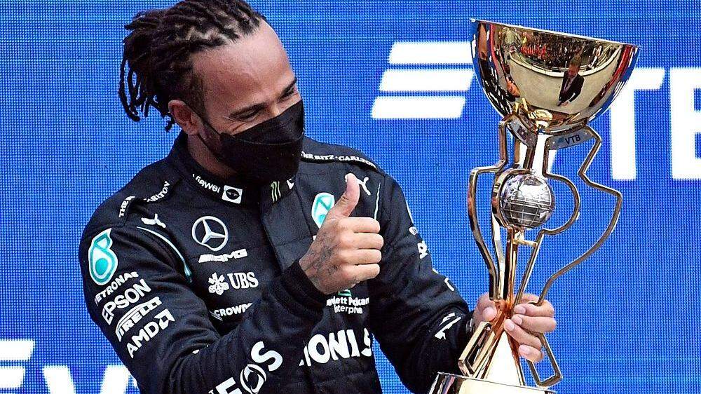 Lewis Hamilton feierte in Russland seinen 100. GP-Sieg.
