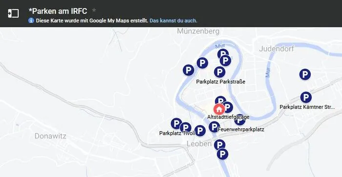 Parkmöglichkeiten bei IRFC