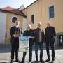 Große Freude bei den Verantwortlichen: Die Dachsanierung der Minoritenkirche geht endlich los, was mit einem Kirtag gefeiert wird
