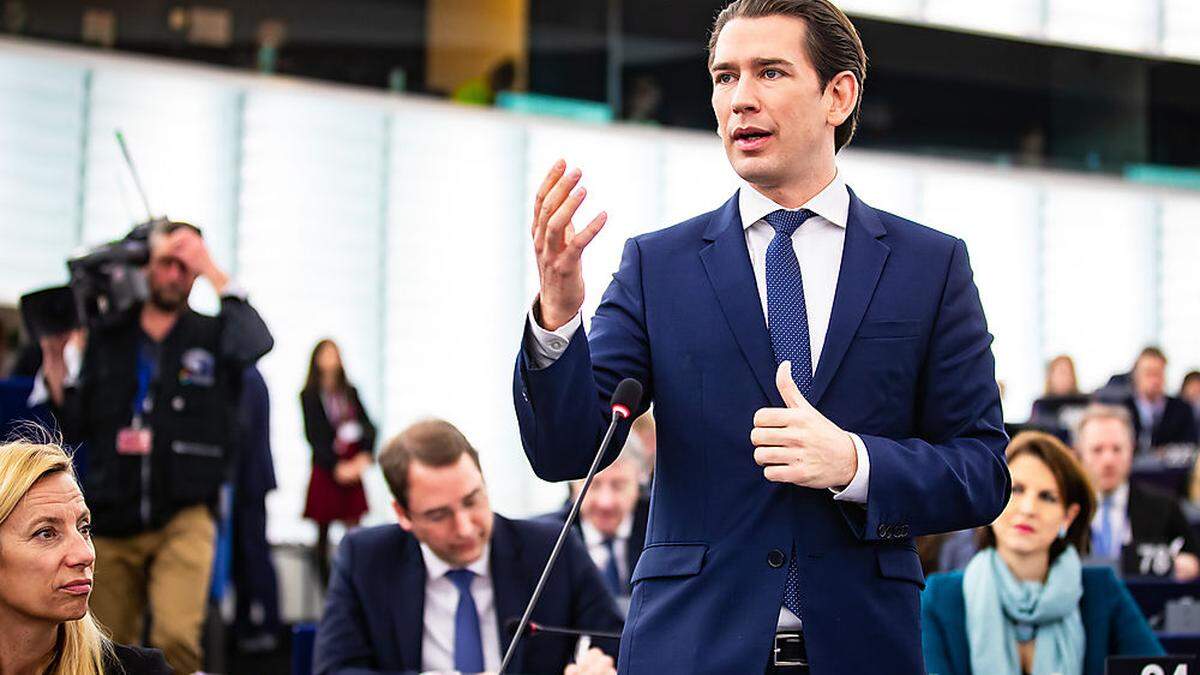 Kurz in Straßburg: Lob von der konservativen Seite, Skepsis von vielen anderen Mandataren