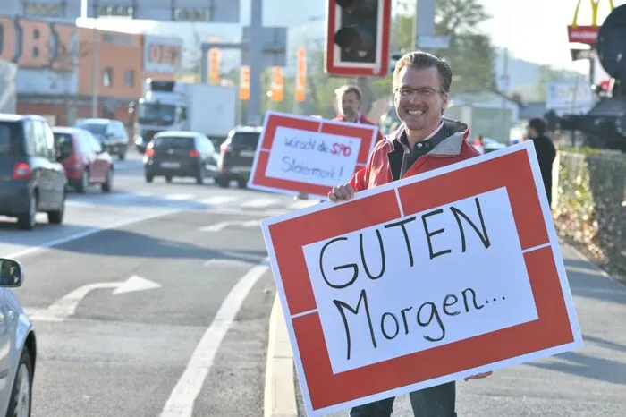 Der neue SPÖ-Geschäftsführer Oliver Wieser organisierte den Kampagnenstart.