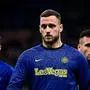 Inter Milan's Austrian forward #08 Marko Arnautovic (C) takes part in a warm up prior to the Italian Serie A football match between Inter Milan and Atalanta Bergame in Milan, Italy on February 28, 2024. (Photo by Piero CRUCIATTI / AFP)