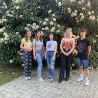 Die fünf Schüler hatten Spaß an der Arbeit