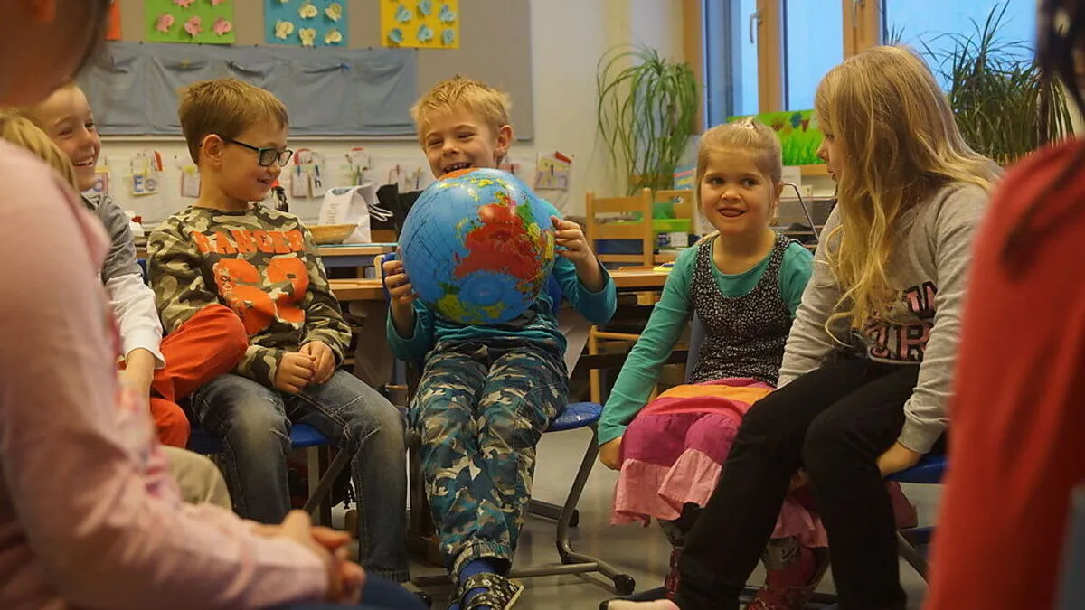 Auch der Spaß kommt beim Projekttag in der ersten Klasse der Volksschule Ardning nicht zu kurz