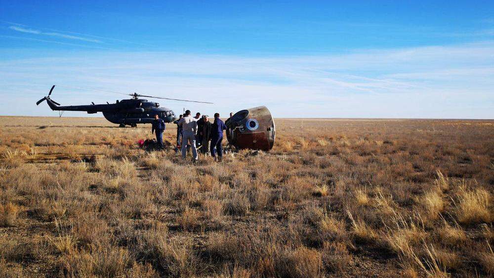 In Kasachstan mussten die beiden Raumfahrer notlanden