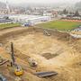 Die Bauarbeiten beim neuen Alpen-Adria-Gymnasium schreiten voran