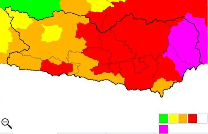 Wetterwarnung der Unwetterwarnzentrale (UWZ) von Freitag um 15.30 Uhr