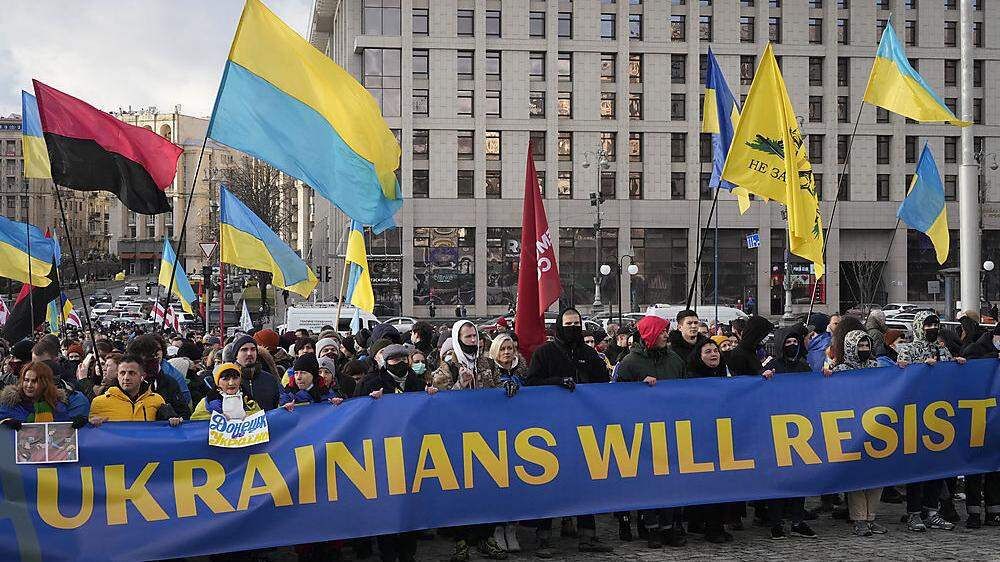 Die Ukrainer in Kiew wollen sich nicht einschüchtern lassen
