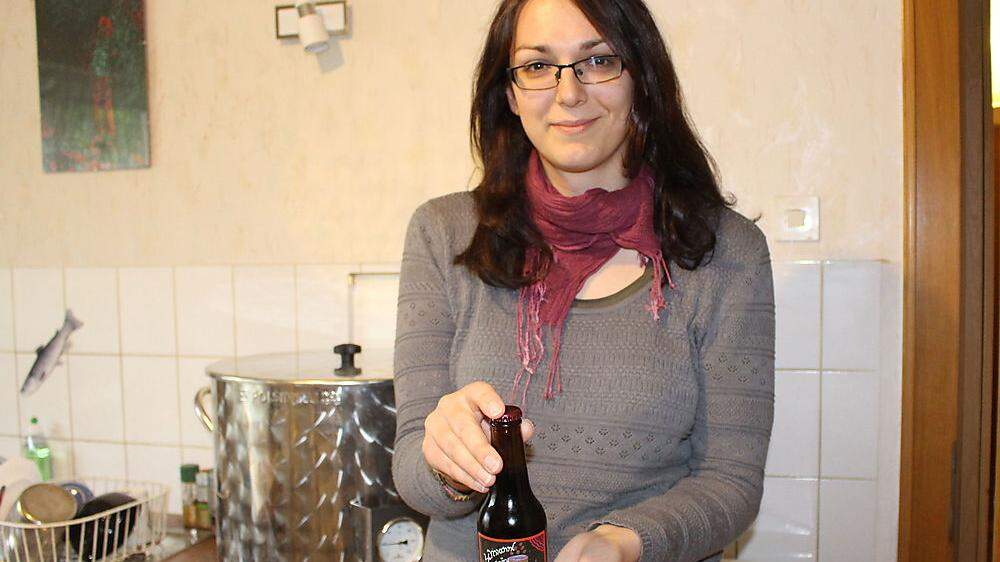 Julia Schwinger aus Köflach hat ihr eigenes Bier kreiert