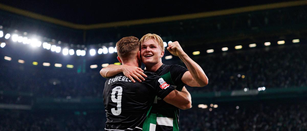 Sporting Lissabon hatte zuletzt oft Grund zur Freude, hier Viktor Gyökeres und Conrad Harder 