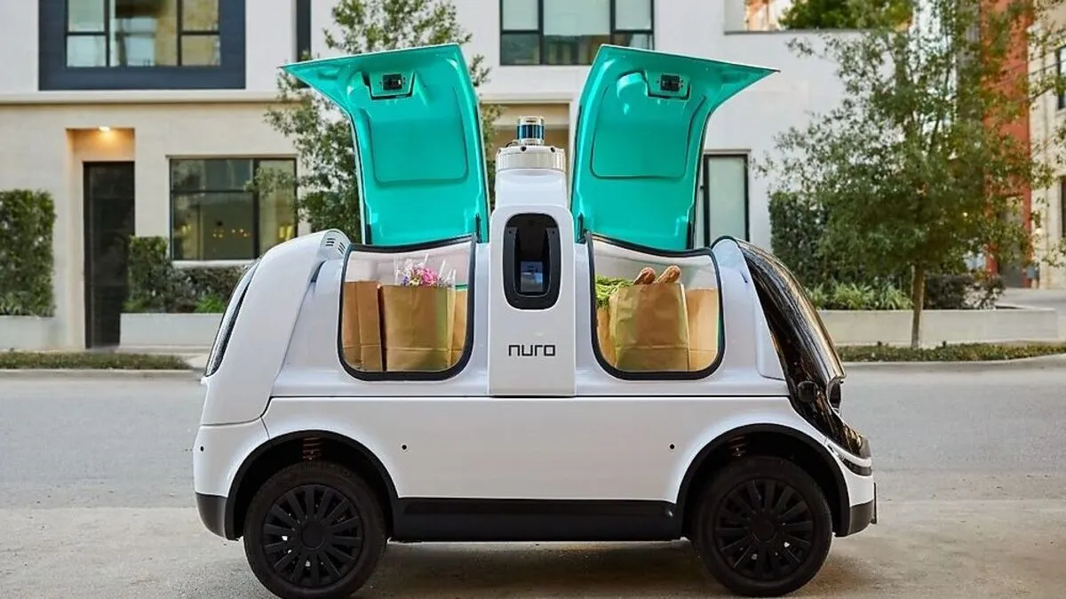 Der Nuro R2 hat vier Fächer für seine Fracht 