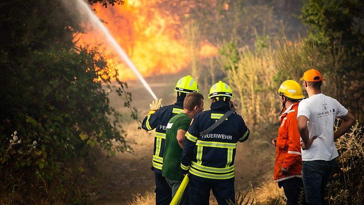 Die steirischen Feuerwehrleute halfen 2021 bei der Bekämpfung des Waldbrands in Nordmazedonien