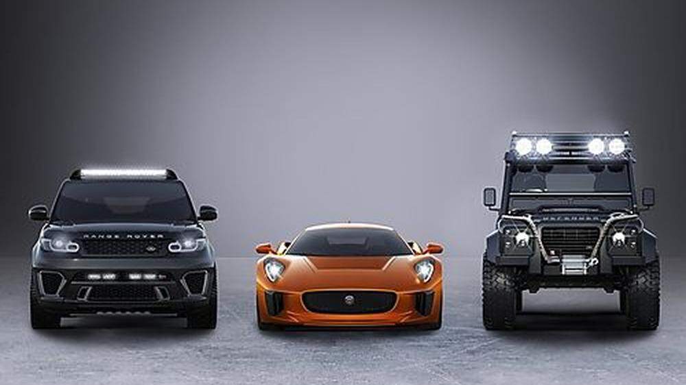 Jaguar C-X75, Range Rover Sport SVR und Land Rover Defender Big Foot
