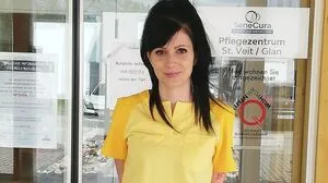 Julia Hutter kümmert sich mit Leidenschaft um Ältere und Kranke im SeneCura-Pflegezentrum in St. Veit.