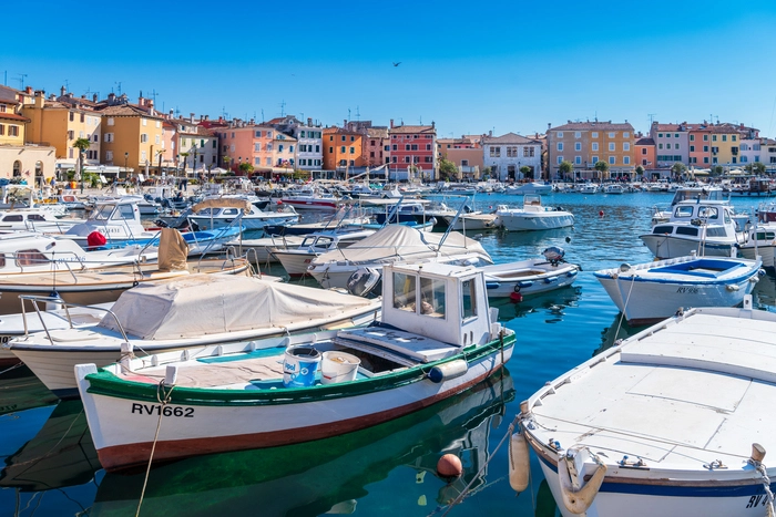 Fischerboote im Hafen von Rovinj