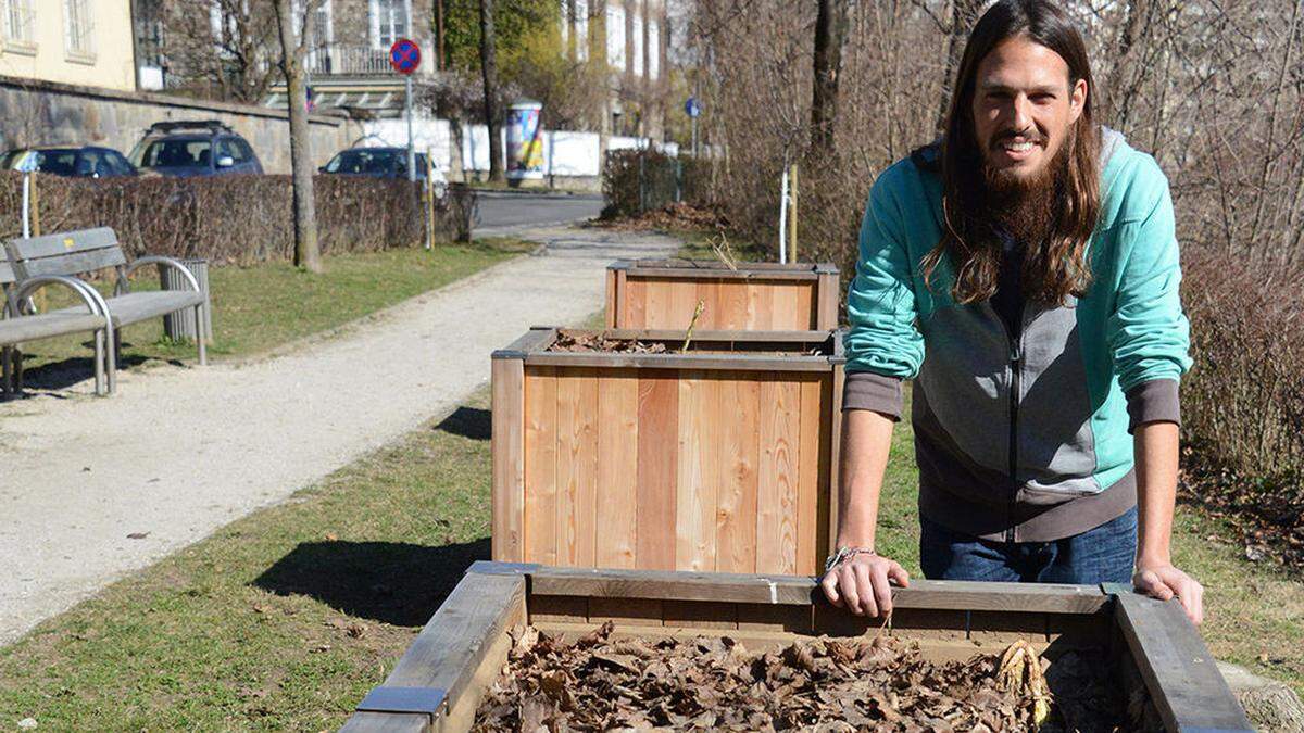 Sascha Jabali mit seinem Vorzeige-Projekt: der essbaren Stadt 