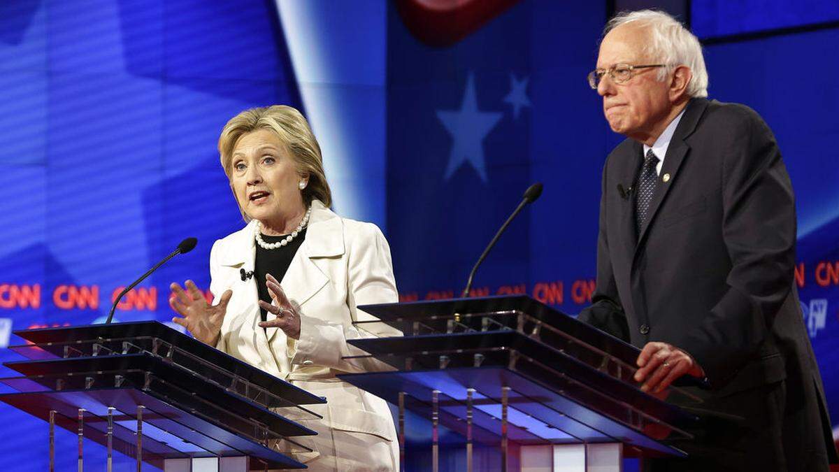 In New York lieferten sich Clinton und Sanders eine hitzige Debatte