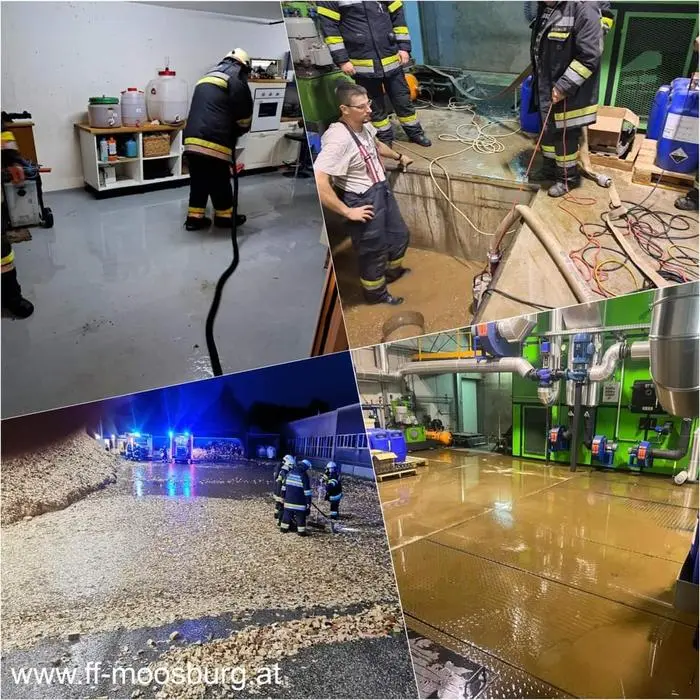 Aufräumarbeiten in Moosburg