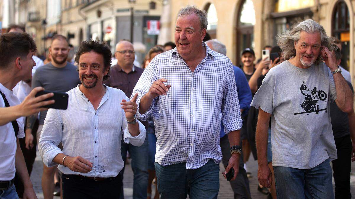 &quot;The Grand Tour&quot;-Stars, Jeremy Clarkson, Richard Hammond und James May, sind gerade bei Dreharbeiten in Slowenien.