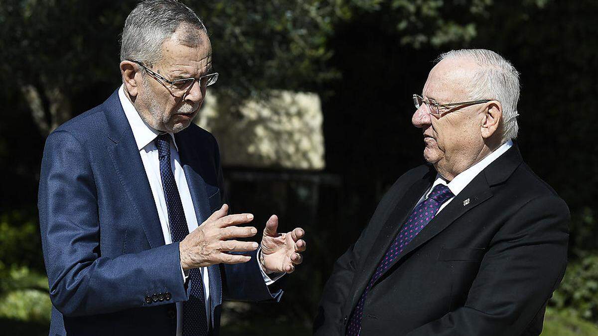 Bundespräsident Alexander Van der Bellen und Israels Staatspräsident Reuven Rivlin