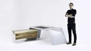 Auf der Immobilienmesse "Lebensraum" in Graz im praktischen Einsatz zu erleben: Handle-It Desk von Kilian Ursnik