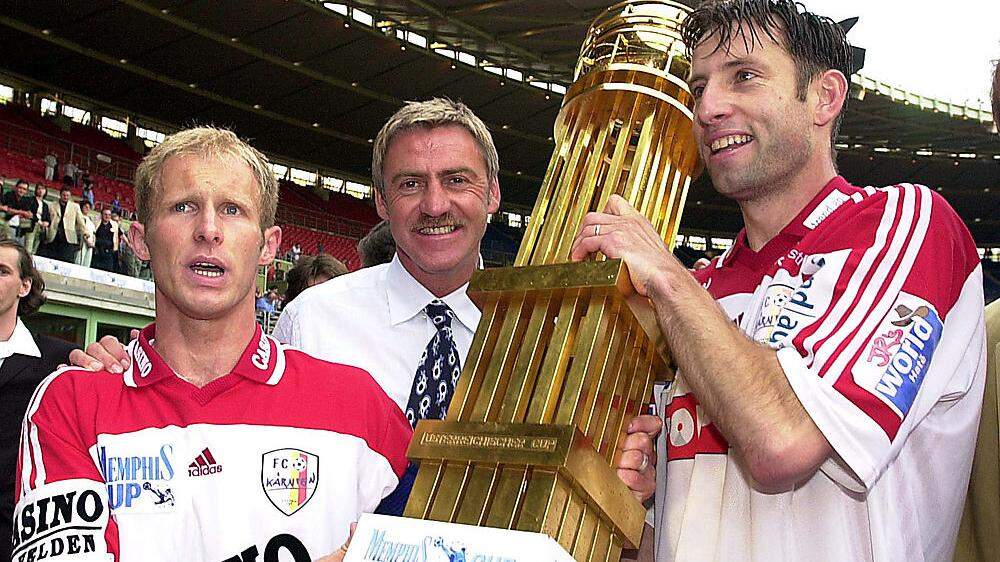 Der FC Kärnten holt sich 2001 den Sieg im ÖFB-Cup
